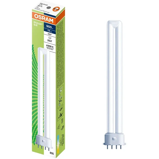 Лампа люминесцентная неинтегрированная компакт. OSRAM DULUX S/E 11W/840 2G7