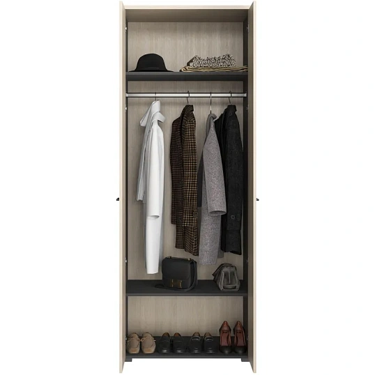 Гардероб К-Loft 241H002 выс.2106 дуб скандин./графит