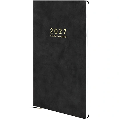 Еженедельник датированный 2027 ESCALADA А4 (210x297мм)  80л черный 73584
