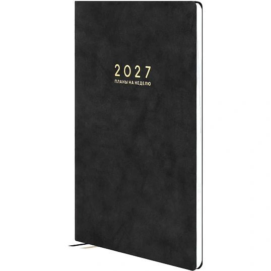 Еженедельник датированный 2027 ESCALADA А4 (210x297мм)  80л черный 73584