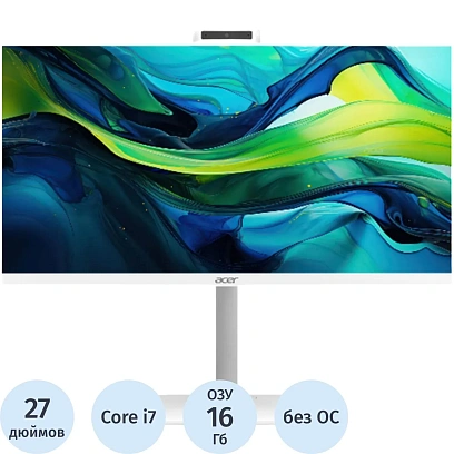 Моноблок Acer Aspire (DQ.BNRCD.002)27/FHD/i7-1355U/16Gb/SSD512Gb/noOS/KBM