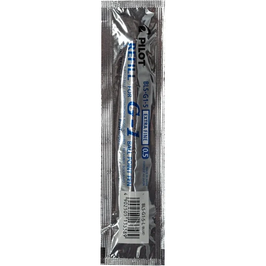 Стержень гелевый 129мм PILOT BLS-G1-5 синий 0,3мм Япония