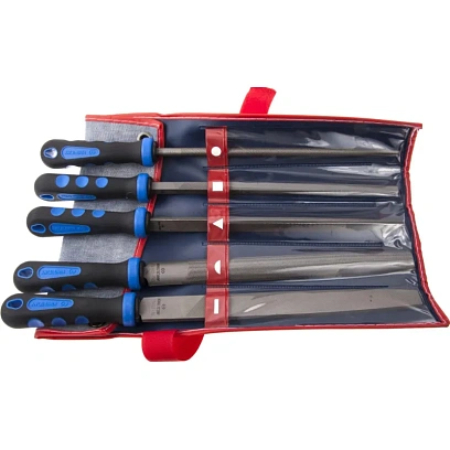 Набор напильников 250 мм,двухкомпонент рукоятки,5предметов,KING TONY 1015GQ