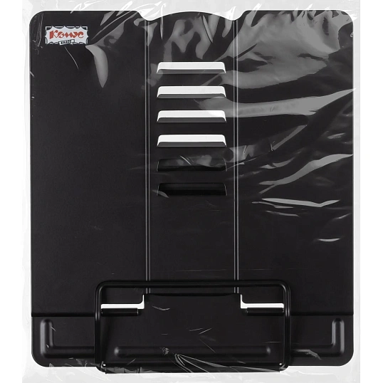 Подставка для книг Комус Класс черная, металл 19x15,5x20см,7 настроек