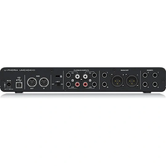 Аудиоинтерфейс Behringer UMC404HD, внешний, MIDI, USB 2.0, 4 вх/4 вых