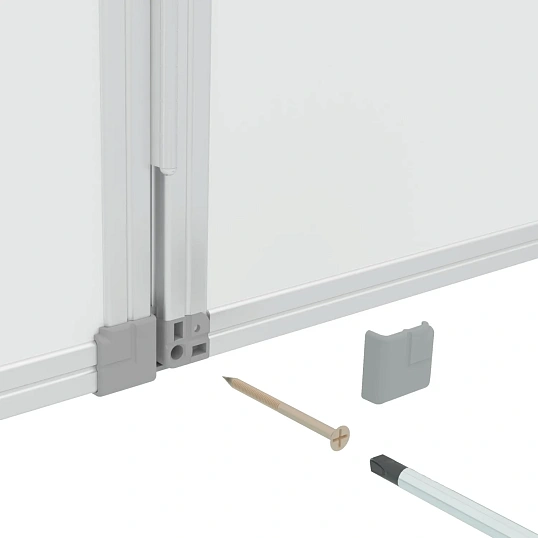 Доска магнитно-маркерная 100х300 2-створ. эмаль