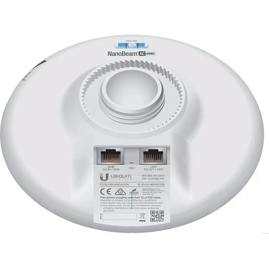 Точка доступа Ubiquiti NanoBeam 5AC Gen 2 (NBE-5AC-Gen2) 5 ГГц, PtP/PtMP