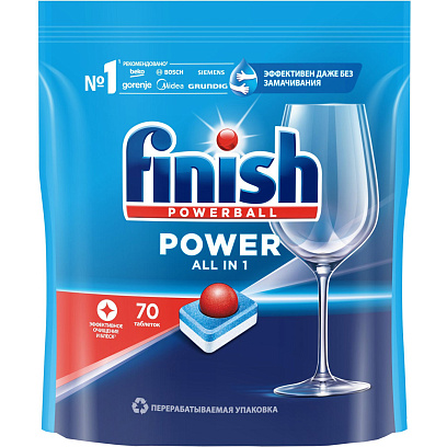 Таблетки для ПММ Finish Power 70шт/уп