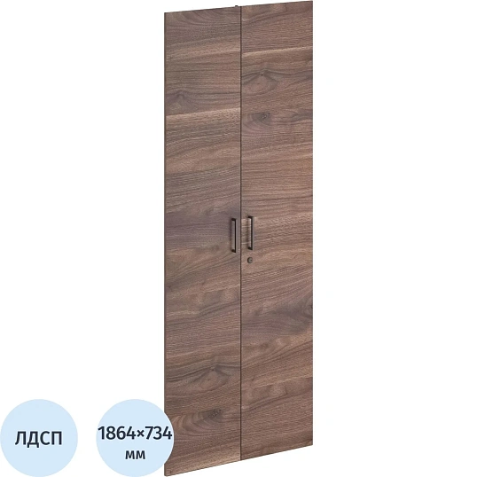 Двери IN FORMANT 129H103 734х16х1864 Орех Бакаут 2шт