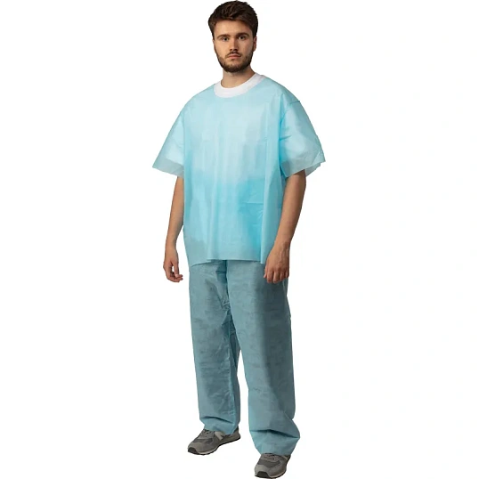 Костюм мед. хирургич.н/с (рубаш.,брюки), спанбонд р.56-58 пл.42  Гекса