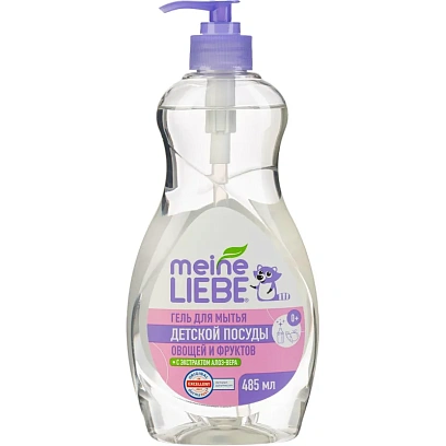 Средство для мытья посуды MEINE LIEBE гель д/овощ фрук дет посуд конц 485мл