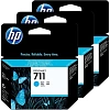 Картридж струйный HP 711 CZ134A гол. для DgnJ T120/520 (3шт/уп)