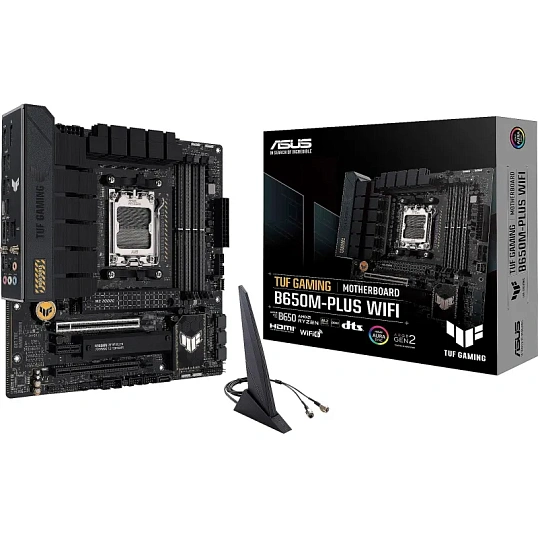 Материнская плата ASUS TUF GAMING B650M-PLUS WIFI, AM5, B650, 4xDDR5, mATX