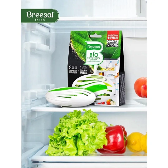 Дезодоратор Поглотитель запаха Breesal для холодильника 80г основнойблок