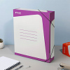Короб архивный Комус гофрокартон, 75мм, сиреневый корешок