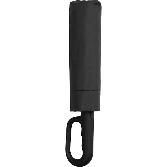 Зонт обратного сложения inLoop с ручкой-карабином, черный 22329.30