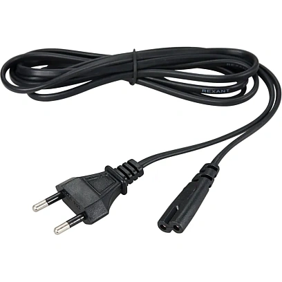 Кабель питания Евро - C7 2х0,5, 1.8 м, Rexant, чер, 11-1101