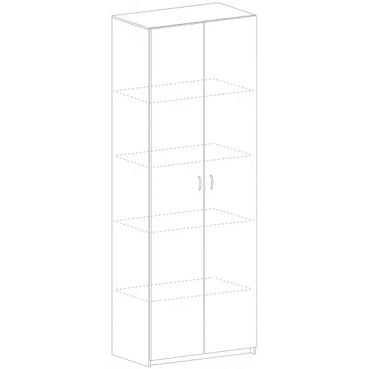 Шкаф SP Бюджет   закр. 2554 (651,880) дуб ш.св./серый 1810(430/030)