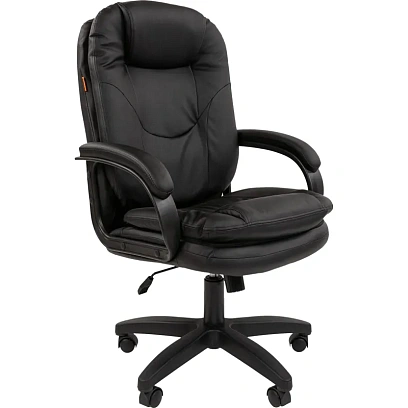 Кресло VT_Chairman 668LT черный пластик, экопремиум черный N