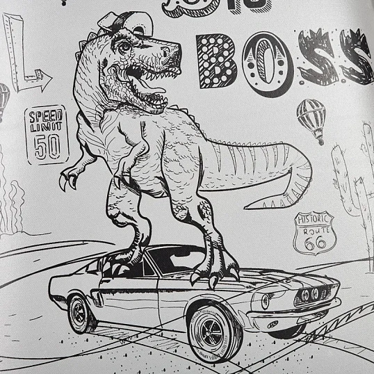 Ранец Комус Класс Динозавр Boss, 2 отд., эргоном. cпинка, светоотр. ткань