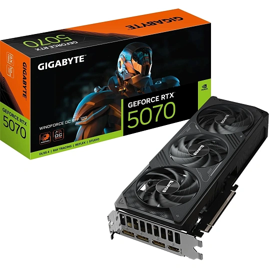 Видеокарта Gigabyte RTX5070 WINDFORCE OC SFF 12GB GDDR7 192bit 3xDP HDMI