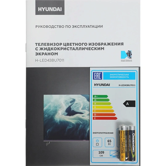 Телевизор Hyundai H-LED43BU7011, UHD, смарт (Google TV)