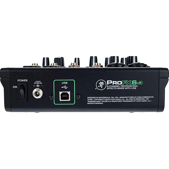 Микшерный пульт Mackie ProFX6v3, 6-канальный, с процессором эффектов