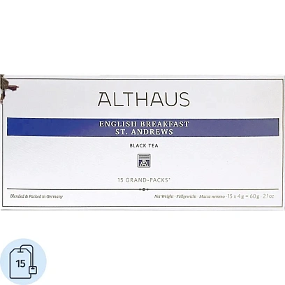 Чай Althaus Grand Pack English Breakfast St. Andrews для чайника, 15пак