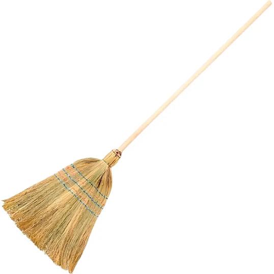 Метла плоская сорго с черенком (ширина рабочей части 28 см)