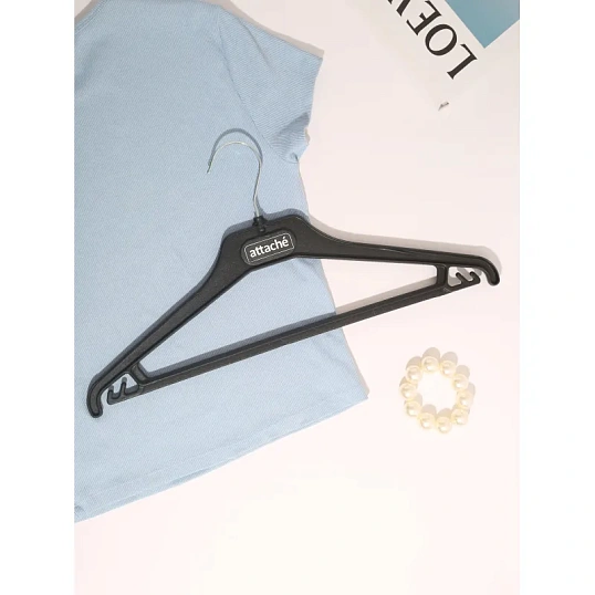 Вешалка-плечики VP_ для легк.одежды Attache,С025, пласт,чер,р.44-46, 5шт/уп