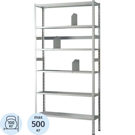 Стеллаж металлический MS Standart 220/100x30/6 полок