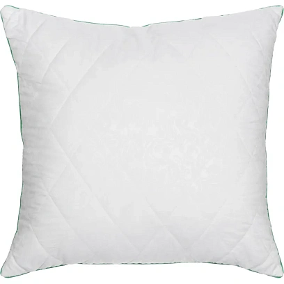 Подушка Luscan 70х70 см стеганая микрофибра, с цветным кантом