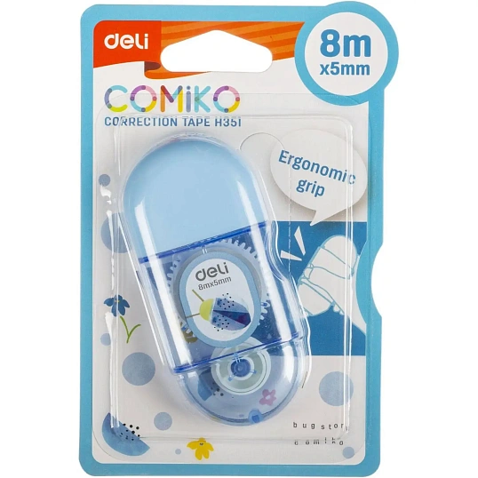 Корректирующая лента Deli EH351 5 мм x 8 м, цвет в ассортименте, блистер
