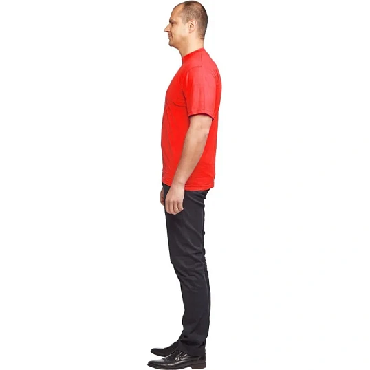 Футболка (160 г.) с кор.рукавом красн.(ХХХХL)