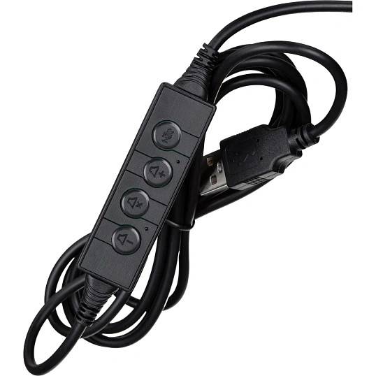 Гарнитура  HWH003 проводные с микрофоном USB 2.0/регулятор/2м