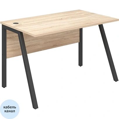 Стол письменный IN Рондо м/к S2378 1180х750х750 дуб альпийский/антрацит