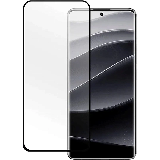 Защитное стекло PERO Full Glue для  Xiaomi Redmi Note 14, черное