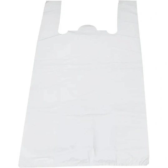 Пакет-майка ПНД 28+15х54 см, 15 мкм, 100 шт/уп, белый S