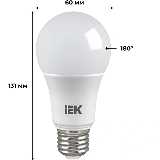 Лампа светодиодная IEK ECO A60 LLE-A60-20-230-40-E27 20Вт 230В 4000К E27
