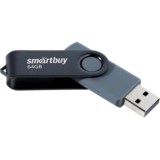 Флеш-память SmartBuy UFD 2.0 064GB Twist Black (SB064GB2TWK)