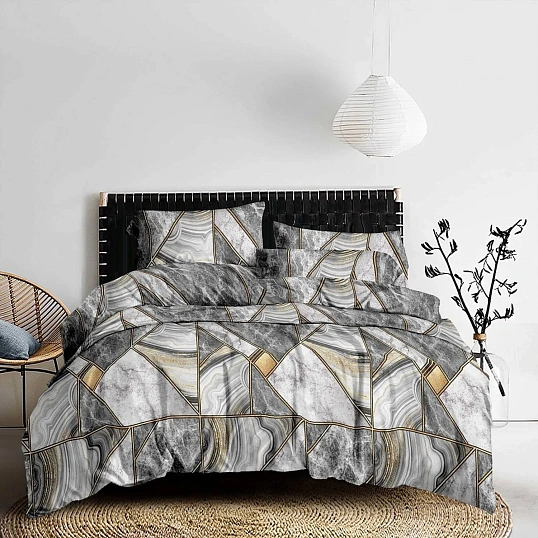 Постельное белье 1,5сп полисатин 80г/м2 (нав.60х60 1 шт.), ассорти