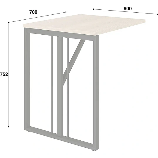 Стол приставной К-Loft Director 241B002 Ш700 дуб скандин