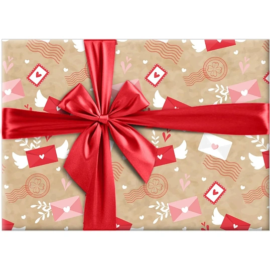 Бумага упаковочная крафт Письма любимым, 15.25.02546