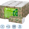 Полотенца бумажные д/дисп. FOCUS Eco Vсл 1сл бел 200л 15пач/уп 5083743 п/э