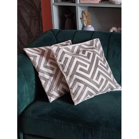 Наволочка декор. Luscan 45х45, 2шт/уп, геометрия серый