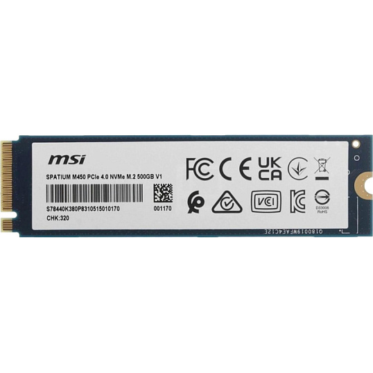 SSD накопитель MSI SPATIUM M450 500GB V1 M.2 PCIE4.0x4(S78-440K380-P83)