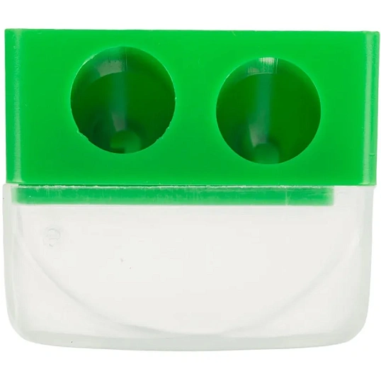 Точилка Attache на 2 отв. с контейнером, цв.зеленый, (138709) 2 шт.