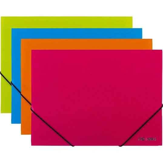 Папка на резинках Deli Rio, А4, цвет в асс, E39504