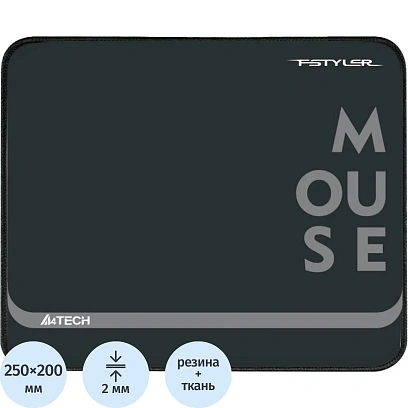 Коврик для мыши A4Tech FStyler FP20 (FP20 GREY) Мини серый/черный