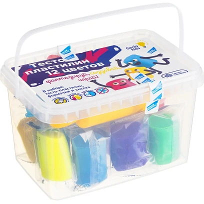 Набор для лепки Тесто-пластилин 12 цветов (по 50 гр), TA1068V